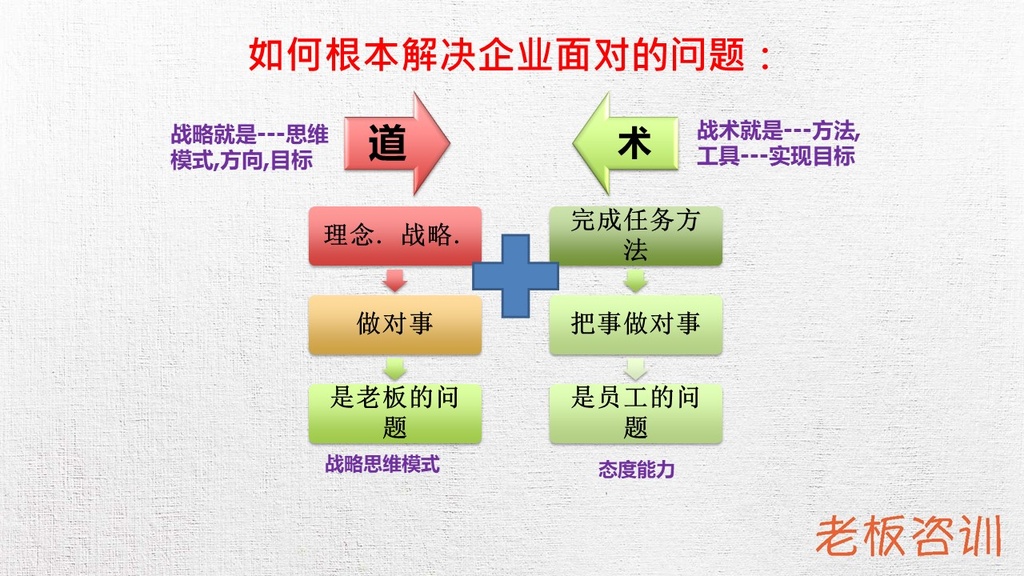 如何根本解决企业面对的问题：道与术
